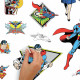 Stickers muraux Marvel Superman les personnages principaux