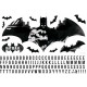 Stickers muraux repositionnables emblèmes Batman Tête de Lit avec lettres de l'alphabet