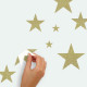 Stickers repositionnables étoiles dorées de noël
