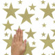 Stickers repositionnables étoiles dorées de noël