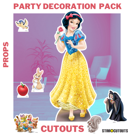 Pack décoration figurine en carton Blanche Neige Disney Princesse