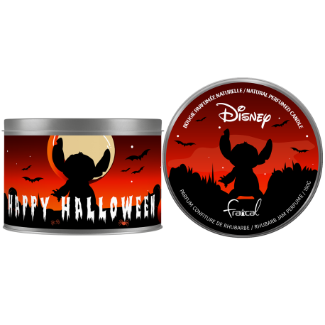 Bougie parfumée végétale naturelle Disney Lilo et Stitch "Happy Halloween" édition métal 150g