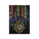 Plaid polaire Harry Potter Blason Griffondor et Château de Poudlard - 100x140 cm