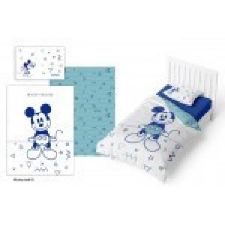 Parure de lit réversible Mickey - 100 cm x 140 cm