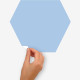 Stickers Muraux Hexagones Bleus Personnalisables et effaçables à sec