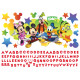 Stickers Muraux Géants Disney Mickey et lettres de l'alphabet