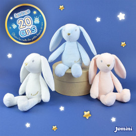 Lot de 3 peluches Lapin Luminou - lumineuse naturelle fonctionne sans pile et 21cm - 