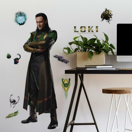 Sticker Mural Géant Loki Marvel et stickers complémentaires  Découvrez les  stickers et et décalcos pour enfant sur Déco de Héros