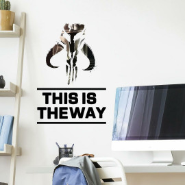 Sticker Mural Star Wars : The Mandalorian, logo "This is the way"