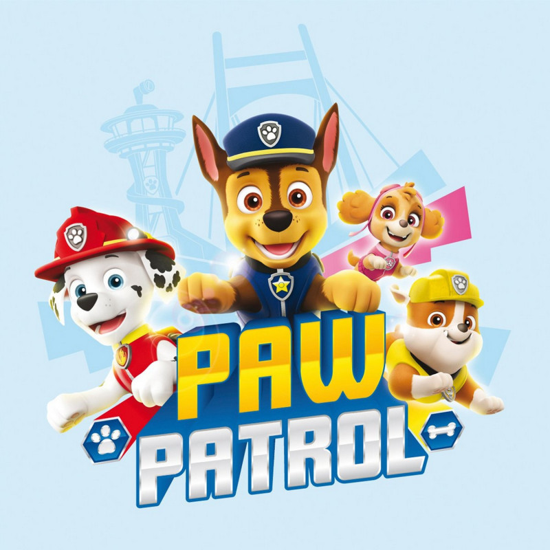 Tableau Pat'patrouille Bleu Ciel - Slogan Paw Patrol 4 Personnages