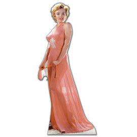 Figurine en carton 'Peach Night-robe de Marilyn Monroe robe couleur pêche 169 cm