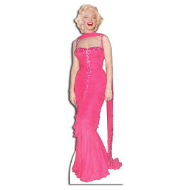 Figurine en carton 'Pink Robe du soir' Marilyn Monroe 181 cm