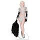 Figurine en carton Marilyn Monroe 'Showgirl' tenue argentée 177 cm