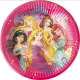 Assiettes en carton Disney princesses - Raiponce-Jasmine-Ariel-Belle-Aurore - 8 pièces
