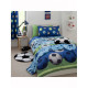 Parure de lit simple Et Taie D'oreiller Bleue Football - 135 cm x 200 cm