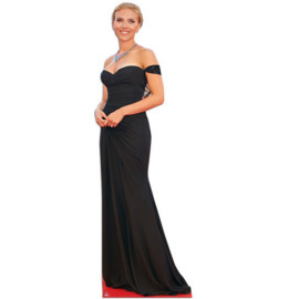 Figurine en carton taille réelle Scarlett Johansson robe noire -174 cm