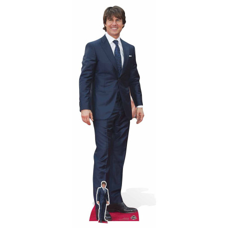 Figurine en carton taille réelle Tom Cruise acteur Top gun costume bleu170 cm