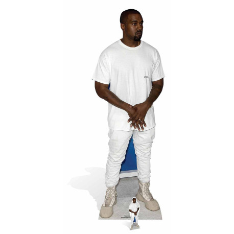 Figurine en carton taille reelle Kanye West (T-shirt) 166cm