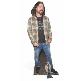 Figurine en carton taille reelle Dave Grohl Chemise À Carreaux 182cm