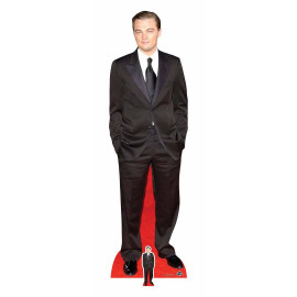 Figurine en carton taille reelle Leonardo DiCaprio (costume noir) 183cm