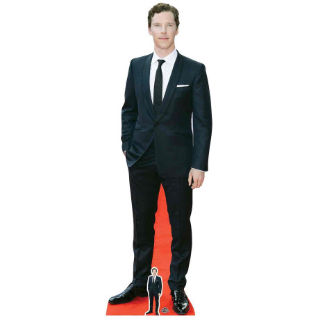 Figurine en carton taille reelle Pochette blanche intelligente Benedict Cumberbatch 184cm
