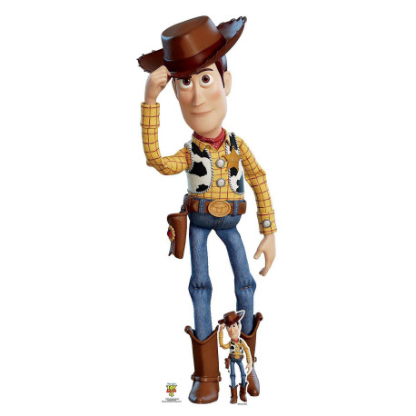 Figurine en carton taille réelle Woody Cowboy Toy Story 4 H 162 CM