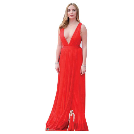 Figurine en carton Jodie Comer robe de soirée rouge 172 cm