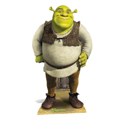 Figurine en carton Shrek debout qui sourit 94 cm