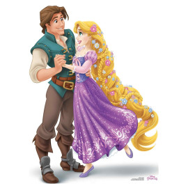 Figurine en carton Disney Princess Raiponce et Flynn Rider prince 83 cm