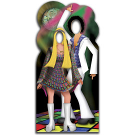 Figurine en carton Disco Couple Stand 190 cm