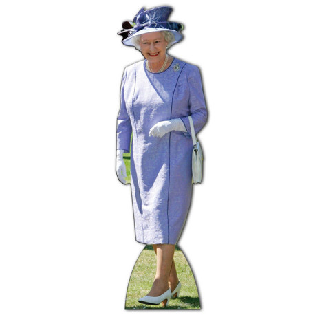 Figurine en carton Queen Elizabeth II- Robe Lilas 172 cm