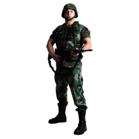 Figurine en carton US Soldier soldat américain 183 cm