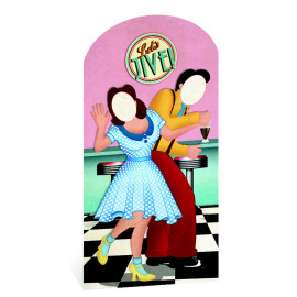 Figurine en carton Passe tête couple dance style 1950 Lets Jive 192 cm