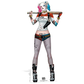 Figurine en carton Harley Quinn (Suicide Squad Oeuvre d'art comique) 167 cm
