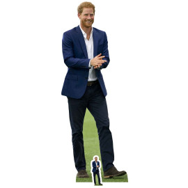 Figurine en carton Prince Harry Royal Blue 188 cm