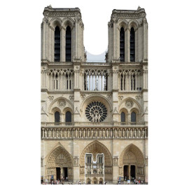 Figurine en carton Cathédrale Notre-Dame en France 173 cm
