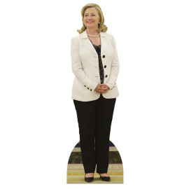 Figurine en carton Hillary Clinton - Veste blanche 180 cm