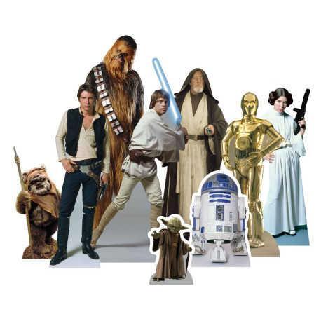 9 Figurine en carton à poser Star Wars personnages Hauteur 28 CM