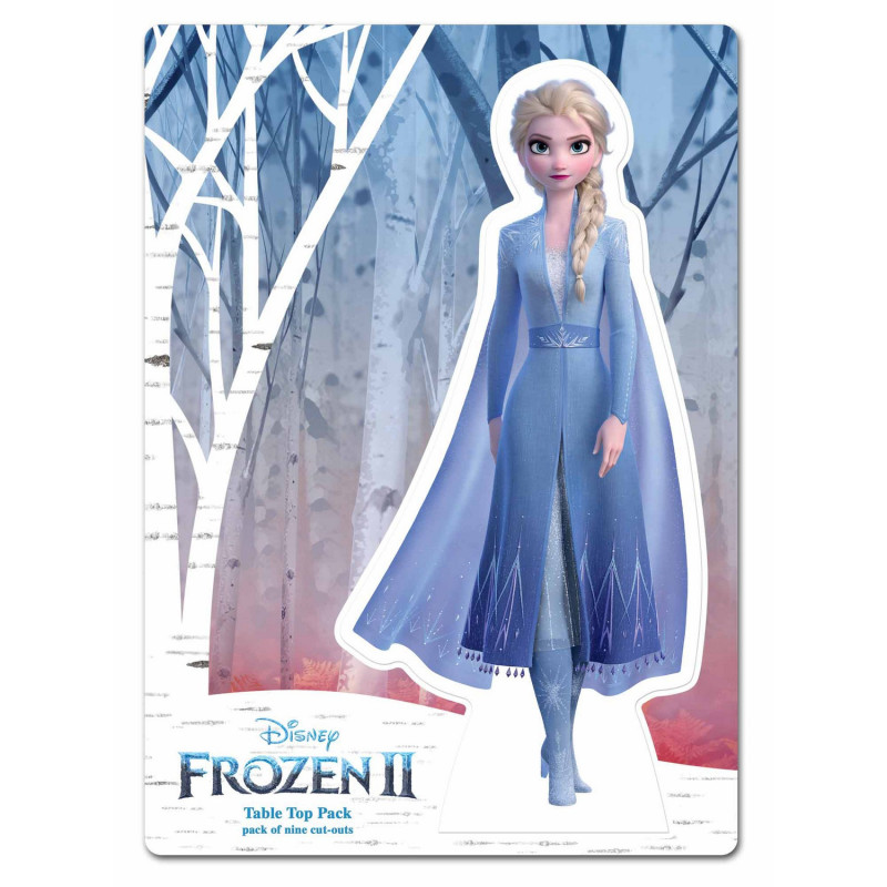 Figurine en carton Elsa La Reine des Neiges 2 en robe violette Disney H 181  cm