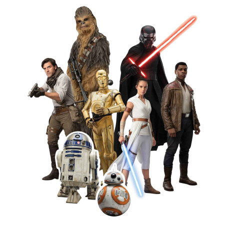 8 Figurines en carton à poser Star Wars personnages nouveaux héros Hauteur 28 CM