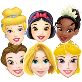 Lot de 6 Masques Princesse Disney