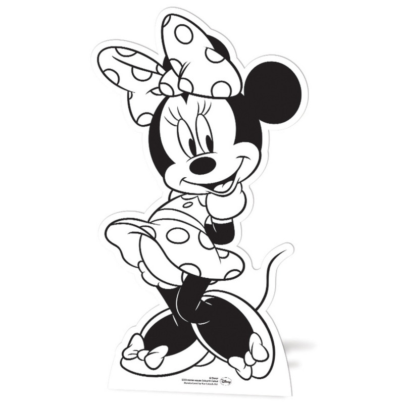 Figurine en carton à colorier - Minnie de Disney - H 91 CM