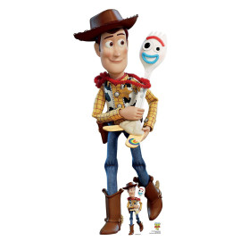 Figurine en carton Toy Story 4 - Woody et Forky la fourchette cuichette Hauteur 164 CM