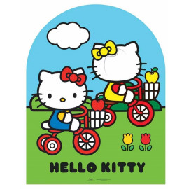 Passe tête géante en carton Hello Kitty jardin H 123 CM