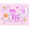 Tableau Peppa Pig Rose -Little Girl Big Dreams - -Petite Fille Grands Rêves - 46 cm x 61 cm