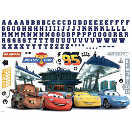 Stickers Muraux Géants Disney Cars - Avec les Lettres de l'Alphabet
