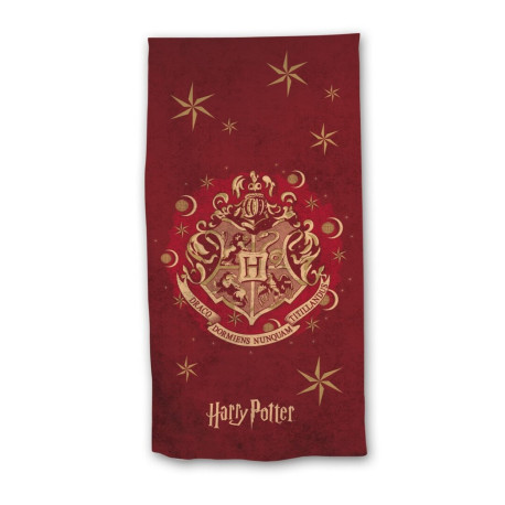 Serviette de plage Harry Potter - Blason Poudlard - 70 x 140 cm