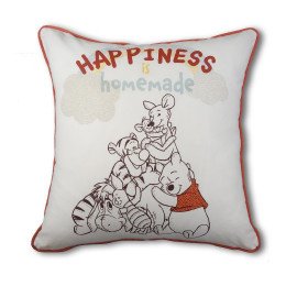 Coussin Disney Winnie Happiness Homemade "Maison du Bonheur" - 45x45 cm