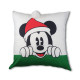 Coussin Disney Mickey avec chapeau rouge et pompon - 45x45 cm