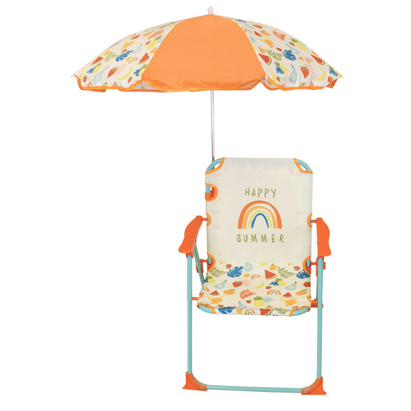 Chaise pliante Fruity's enfant avec parasol  Chaise sur Mobilier pour  enfant sur Déco de Héros